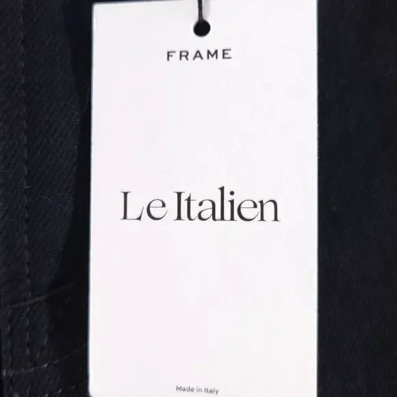 Frame Le Italien True Straight Black Noir Jeans Womens Size 25 - Picture 11 of 11